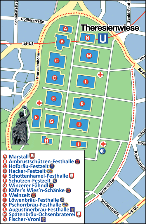 Map of the Wiesn
